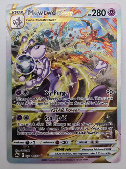 Pokemon Mewtwo VSTAR GG44/GG70 Crown Zenith: Galarian Gallery Holo Ultra Rare NM - Image 1