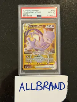 PSA 10 MEWTWO VSTAR GOLD SECRET RARE - POKEMON GO - GEM MINT #086/078 - Image 2