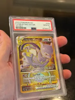 PSA 10 MEWTWO VSTAR GOLD SECRET RARE - POKEMON GO - GEM MINT #086/078 - Image 5