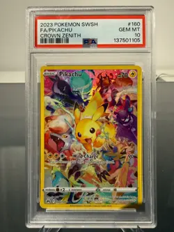 Pokemon TCG PSA 10 GEM MINT Pikachu 160/159 Crown Zenith English - Image 1