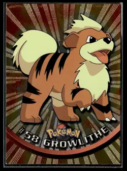 1998 Topps Chrome Foil Black Logo Growlithe #58 - Image 1