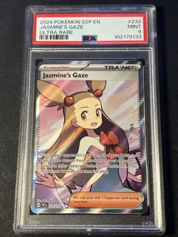 2024 POKEMON SSP EN-SURGING SPARKS ULTRA RARE #233 JASMINE'S GAZE PSA 9 - Image 1