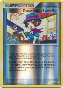 Moderately Played, English Pokemon Reverse Holo Department Store Girl - 85/99 - - Image 1