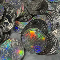 80x 2025 Pokemon Mega Charizard X Ex UPC Silver Metal Coin - Image 2