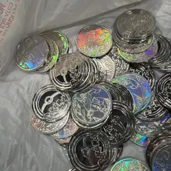 80x 2025 Pokemon Mega Charizard X Ex UPC Silver Metal Coin - Image 3