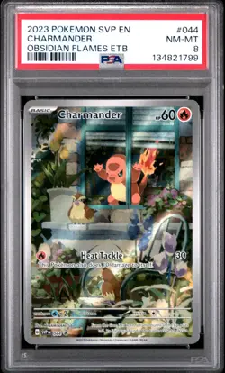 2023 POKEMON SVP EN-SV BLACK STAR PROMO #044 CHARMANDER PSA 8 - Image 1