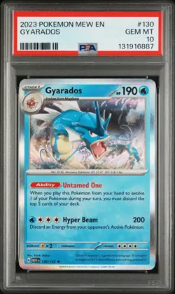 2023 POKEMON MEW EN-151 #130 GYARADOS PSA 10 - Image 1
