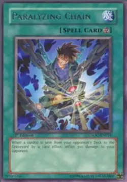 Yugioh! LP Paralyzing Chain - CSOC-EN054 - Rare - Unlimited Edition Lightly Play - Image 1