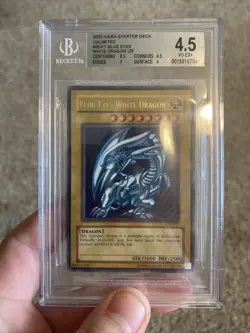 YUGIOH! BGS 4.5 2002 Blue-Eyes White Dragon SDK-001 Ultra Rare Unlimited - Image 1