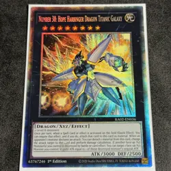 YUGIOH Number 38: Hope Harbinger Dragon Titanic Galaxy RA02-EN036 Collector's NM - Image 1