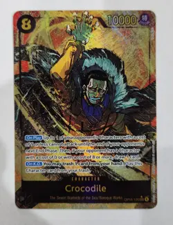 Crocodile OP14-120 Alternate Art The Azure Sea's Seven Sec One Piece Alt Secret - Image 1
