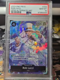 PSA 10 Rob Lucci Alternate Art One Piece #093 OP05-093 English - Image 1