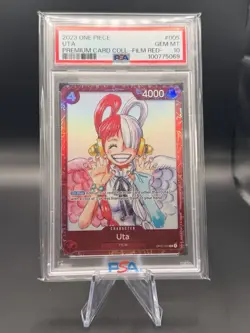 Uta Psa 10 Premium Card Collection Film Red English 2023 One Piece Op01-005 - Image 1