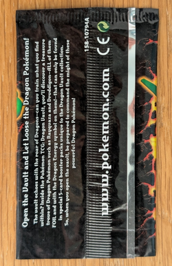 Dragon Vault ~ Booster (No Cards) Pack Wrapper ~ Rayquaza Artwork!! - Image 2