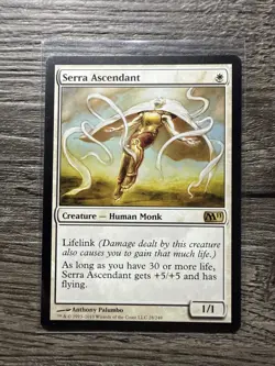 Magic the Gathering Serra Ascendant Card Magic 2011 Near Mint Condition - Image 1