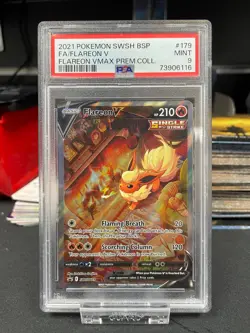 Flareon V SWSH179 - PSA 9 - Pokemon Promo - Eeveelution - Graded Card - Image 1