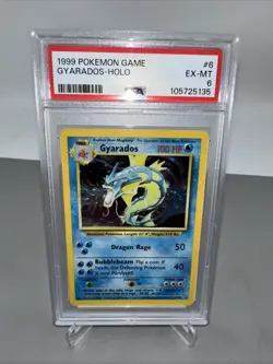 Pokemon TCG Gyarados Holo 6/102 Card Base Set - PSA 6 - Image 1