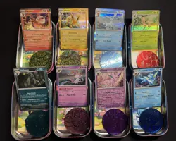 Pokemon Prismatic Evolutions Costco Mini Tins With Holo Cards (8 Cards Total) - Image 1