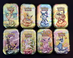 Pokemon Prismatic Evolutions Costco Mini Tins With Holo Cards (8 Cards Total) - Image 3