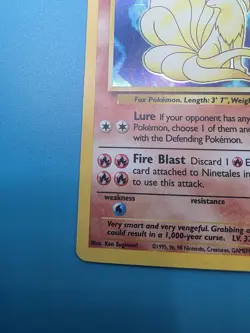Pokemon TCG Ninetales Holo Unlimited Holo Rare Card Base Set 13/130 - Image 5