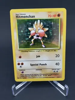 Hitmonchan Base Set 7/102 NM Pokemon TCG Card Holo Rare WOTC Vintage - Image 1