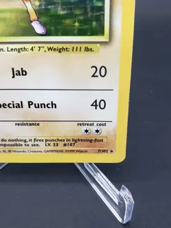 Hitmonchan Base Set 7/102 NM Pokemon TCG Card Holo Rare WOTC Vintage - Image 4