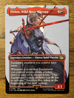 Magic MTG Final Fantasy Firion Wild Rose Warrior #384 *NON-FOIL* Borderless Rare - Image 1