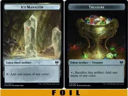 1x MTG - ICY MANALITH \ TREASURE TOKEN #17/19 - FOIL - Kaldheim - Image 1