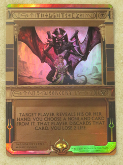 2017 Magic The Gathering Masterpiece Series Invocations Thoughtseize 045/054 - Image 1