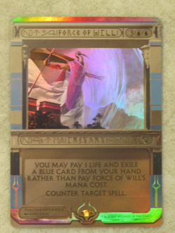 2017 Magic The Gathering Masterpiece Series Invocations Force Of Will 014/054 - Image 1