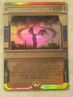 2017 Magic The Gathering MTG Masterpiece Series Invocations Doomsday 042/054 - Image 1
