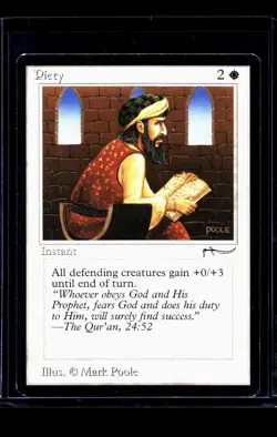 1993 MTG Magic The Gathering ARN Arabian Nights Vintage Piety LP - Image 1