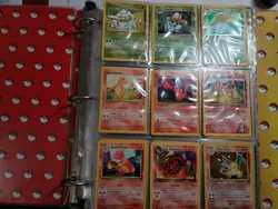 333 Pokemon card lot, vintage binder, mulitple rares/first editions, all LP - Image 2