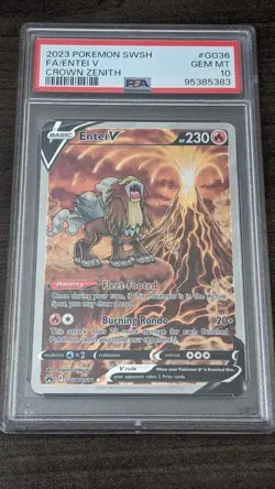 ENTEI V 2023 Pokemon #GG36/GG70 PSA 10 GEM-MINT Crown Zenith FULL ART Graded! - Image 1