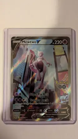 Mewtwo V (Alternate Full Art) 072/078 Pokemon GO Holo - Image 1