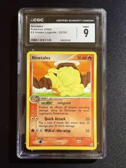 CGC 9 MINT Ninetales 2004 EX Hidden Legends 22/101 Pokemon Card - Image 1