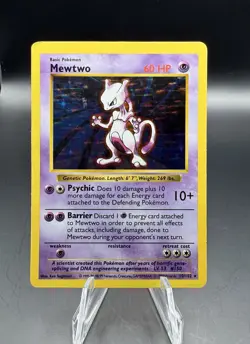 Mewtwo 10/102 Holo Rare Base Set (Shadowless) Pokemon Card - Image 1