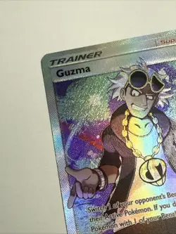 Pokemon Guzma 143/147 Full Art Ultra Rare Holo Burning Shadows LP - Image 5