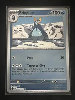 Prinplup 028/094 Reverse Holo ME02: Phantasmal Flames Pokemon TCG - Image 1