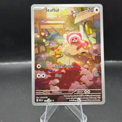 Stufful - 154/132 - Illustration Rare NM, English Pokemon Mega Evolution Base Se - Image 1