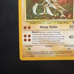 Pokemon Vintage Holo Rare Kabutops 9/62 Fossil WotC 1999 - Image 5