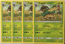 POKEMON 4X GOGOAT 36/214 LOST THUNDER UNCOMMON NEAR MINT-PLAYSET - Image 1