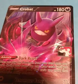 Crobat V 104/189 Prize Pack Series Holo Shift Error Pokemon Play! Mint - Image 3