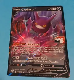 Crobat V 104/189 Prize Pack Series Holo Shift Error Pokemon Play! Mint - Image 4
