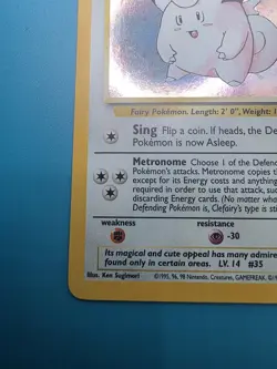 Pokemon TCG Clefairy Base Set 2 6/130 Holo Unlimited Holo Rare - Image 5