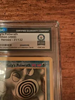 2000 Pokemon 1 of 1 Guinness World Record Misty's Poliwrath Gym Heroes 31/132 - Image 4