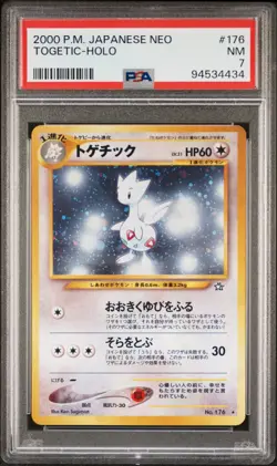 PSA 7 Near MINT 2000 Pokemon Japanese Neo Genesis Togetic Holo Rare #176 - Image 1