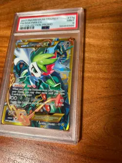 2017 POKEMON PREMIUM TRAINER XY COLL PROMO #77A FULL ART/SHAYMIN EX PSA 9 - Image 5