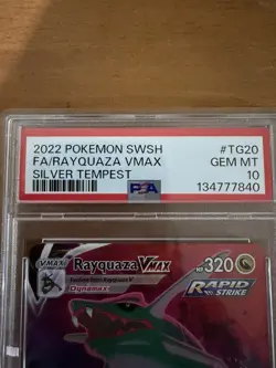 2022 Pokemon SWSH FA/Rayquaza VMAX Silver Tempest PSA 10 - Image 3