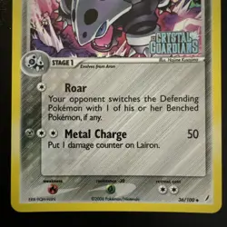 Pokemon LAIRON 36/100 REVERSE HOLO Crystal Guardians Stamped 2006 Excellent - Image 3